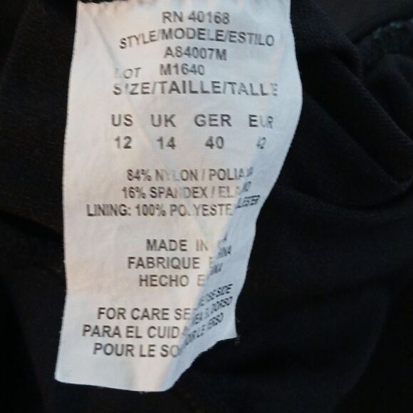 Black and turquoise skirted swim suit bathing suit Sz 12 NWOT - Picture 7 of 7